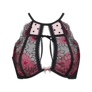For Love and Lemons Zinnia Embroidered High Neck Bra Size 36B NWOT